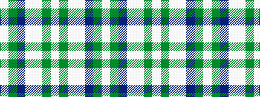 idealised woven sample of pattern WGBWWGW