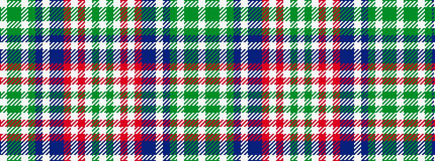 idealised woven sample of pattern WGGWGBWBBRWRWGW