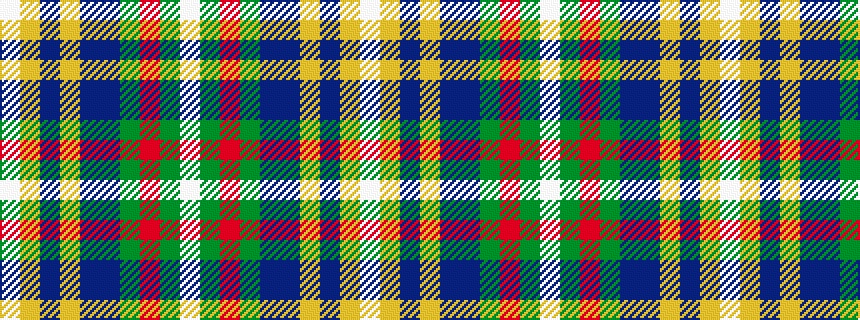 idealised woven sample of pattern WGRGBBYBYW