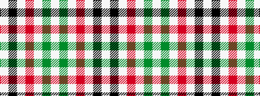 idealised woven sample of pattern WGWRWKW