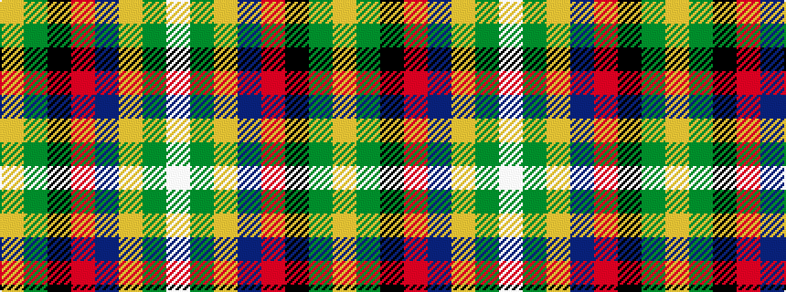 idealised woven sample of pattern WGYBRKGY