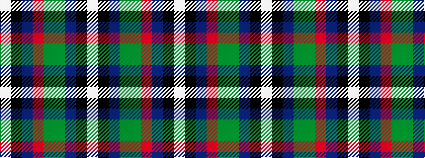 idealised woven sample of pattern WKBGGRBKW