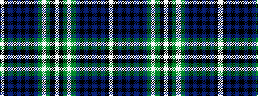 idealised woven sample of pattern WKBKBKBKBGWGKW