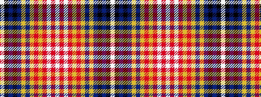 idealised woven sample of pattern WKBKBYBYRYRWRW