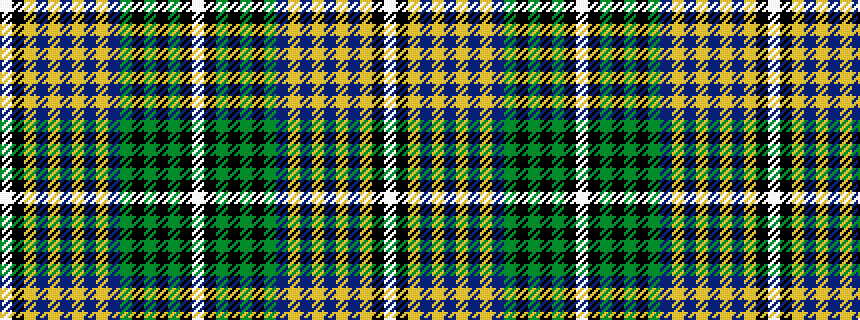 idealised woven sample of pattern WKGKGKGBYBYBYBYKW