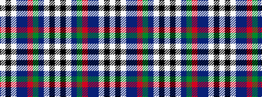 idealised woven sample of pattern WKWBBRGBWKW