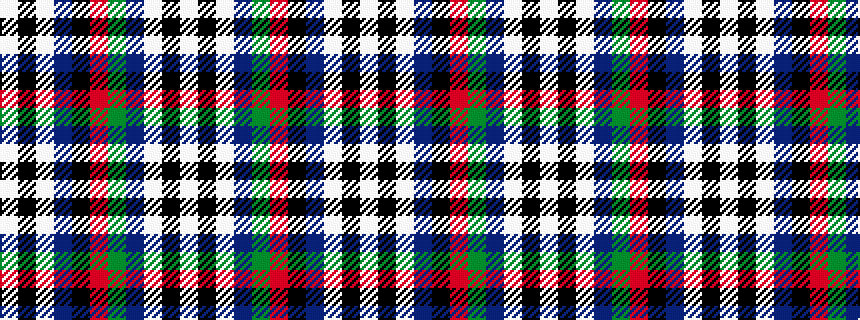 idealised woven sample of pattern WKWBGRKBWKW
