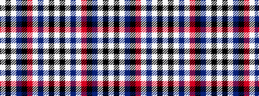 idealised woven sample of pattern WKWBKRWBWKW