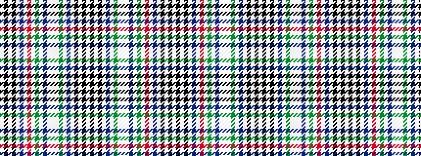 idealised woven sample of pattern WKWKWBWGWWWBWGWRWBWKWKW