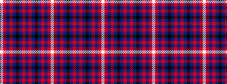 idealised woven sample of pattern WRBRBKBRBRBKBRBRW