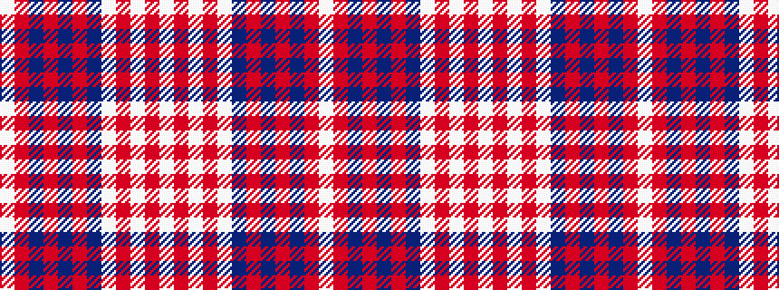 idealised woven sample of pattern WRBRBRBWRWRW