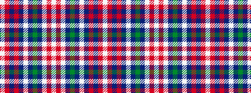 idealised woven sample of pattern WRBRBWBGBWRW