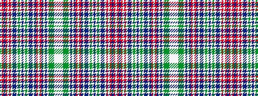 idealised woven sample of pattern WRBRWRWBBWGWBWGWBBWBRWRBWBWGGGWWW