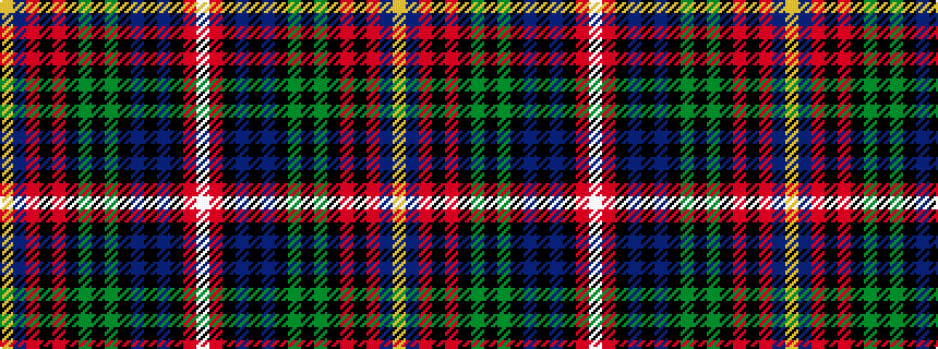 idealised woven sample of pattern WRKBKBKGKGKRKRBY
