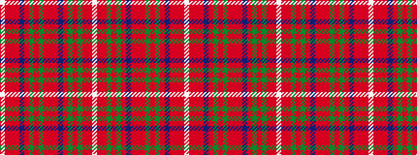 idealised woven sample of pattern WRRGRGRBRRRGRGRBRRRW