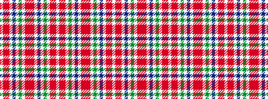 idealised woven sample of pattern WRRWBWGWRRRWBWGWRRW
