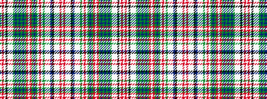 idealised woven sample of pattern WRWKWWWGBGBGBGRWRGBGWRWGWWWBKWWWRW