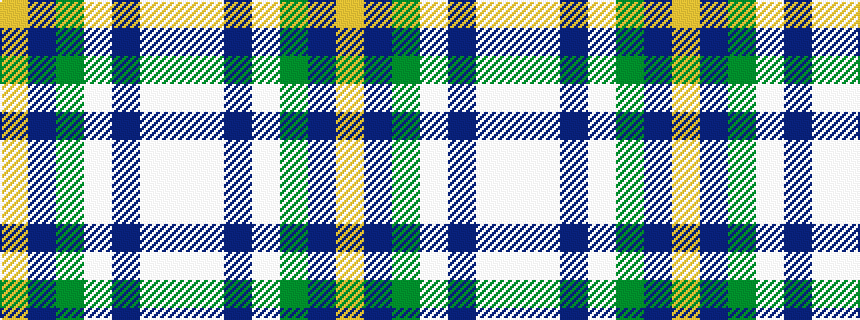 idealised woven sample of pattern WWBWGBY
