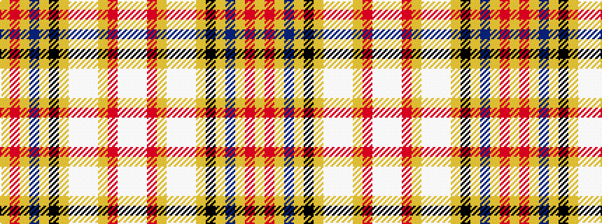 idealised woven sample of pattern WWRYWWWYKYBYRY