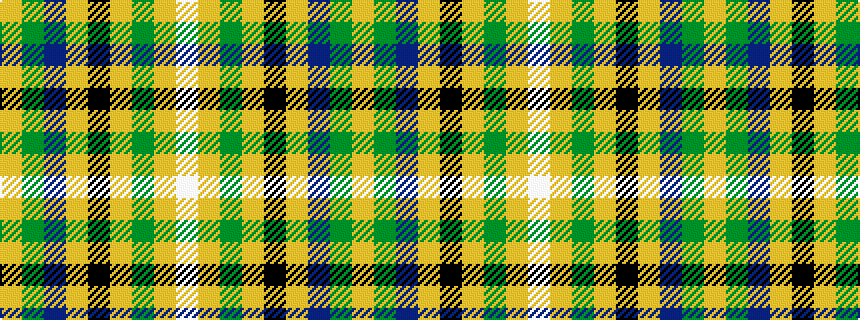 idealised woven sample of pattern WYGYKYBGY