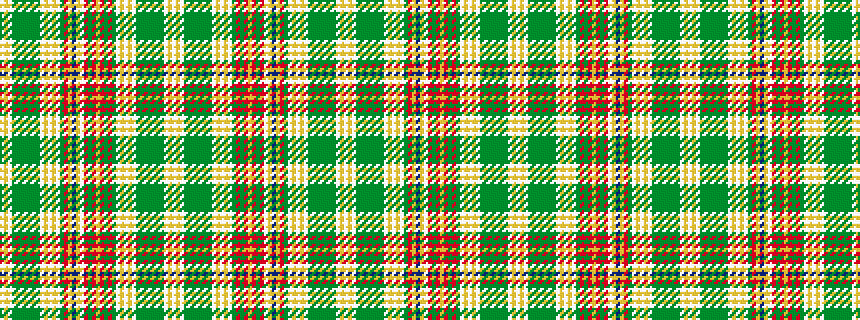 idealised woven sample of pattern WYWGGGGGGGWYWYWGRGRYRGRWYBYRGWYWYWGGGGGGGWYW