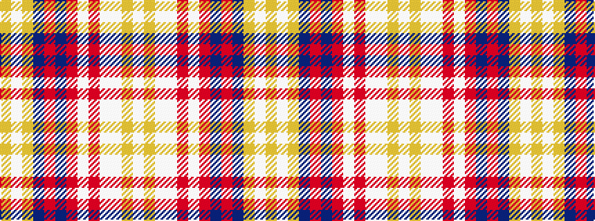 idealised woven sample of pattern WYWWRWRBRBYWY