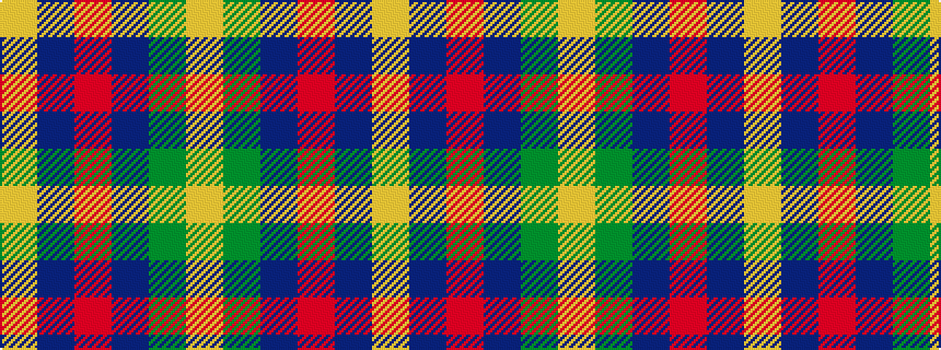 idealised woven sample of pattern YBRBGY