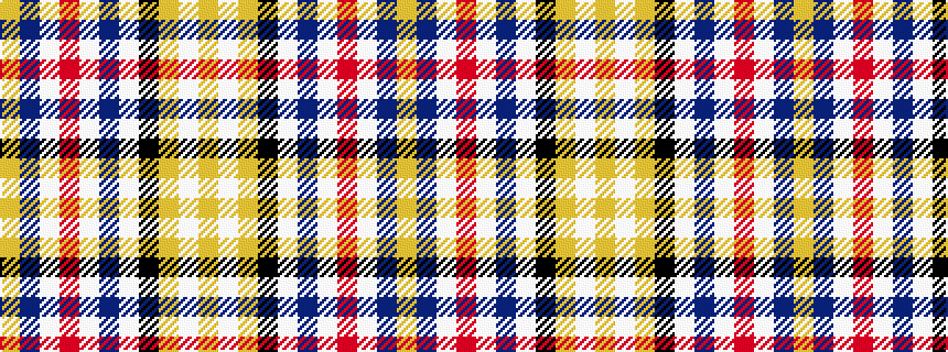 idealised woven sample of pattern YBWRWBWKYWY