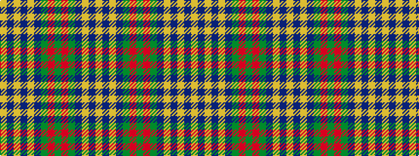 idealised woven sample of pattern YBYBGRGRGBYBYBY