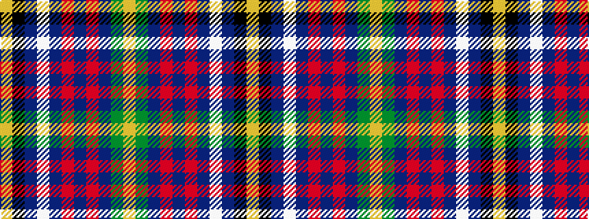 idealised woven sample of pattern YGBRBRBWBKY