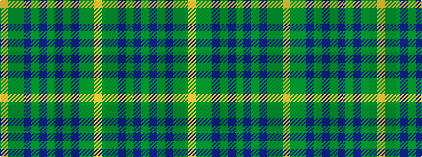 idealised woven sample of pattern YGGBGBGBGBGGY