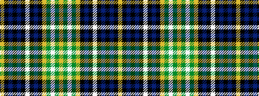 idealised woven sample of pattern YGWGYKBKWKBKBKY