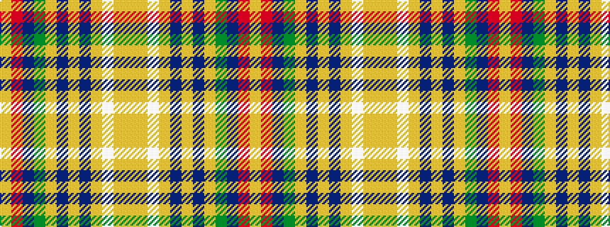 idealised woven sample of pattern YRBGYBYBYWYY