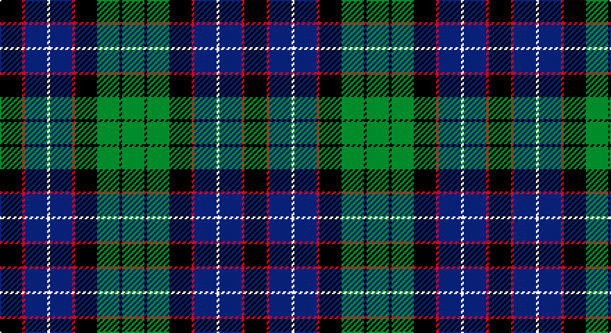 K/16 R2 DB16 W2 DB16 R2 K16 G16 K2 G/16 tartan