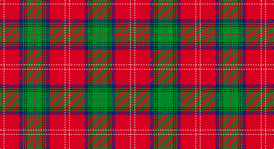 R/6 W1 R24 DB6 G2 K1 G2 K1 G12 R/1 tartan