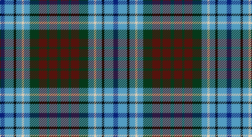 DB/8 T16 K4 T10 W4 T10 DG16 DR14 DG4 DR14 DG/6 tartan