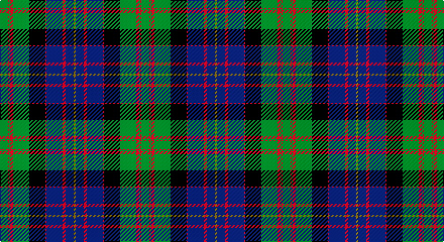 G/8 R1 G1 R3 G16 K16 R1 DB16 R3 DB8 Y/2 tartan