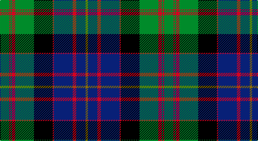 G/16 R2 G2 R6 G32 K32 R2 DB32 R6 DB16 Y/4 tartan