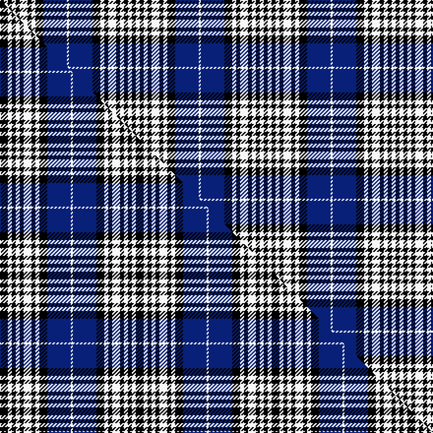 this sett (top) woven against the master sett (bottom)