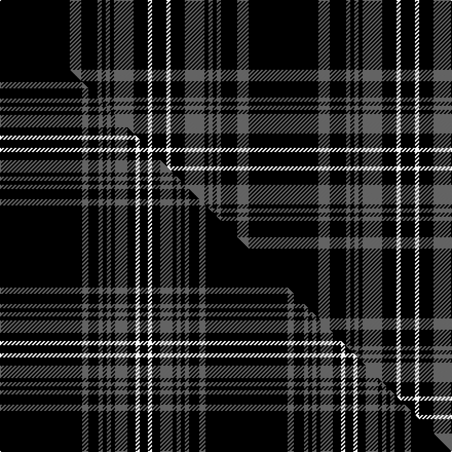 this sett (top) woven against the master sett (bottom)