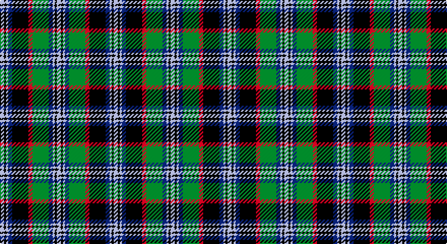 LB/4 K2 LB2 DB4 K16 R4 G16 DB4 LB2 K2 LB/4 tartan
