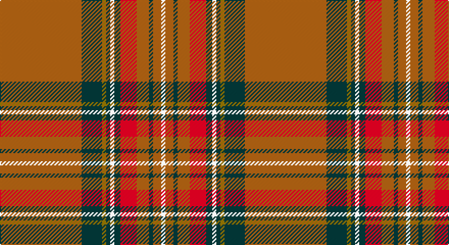 O/80 DT20 Y4 DT4 W4 DT6 R16 O12 DT4 O8 W/4 tartan