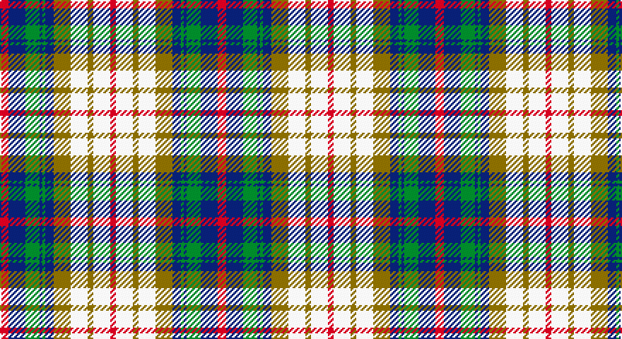 R/6 DB12 G10 DB2 G2 DB6 Y12 W12 Y4 W12 R/4 tartan