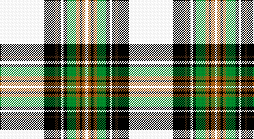 W/76 K20 DO4 K6 W4 K6 G16 O6 K4 O6 W/4 tartan