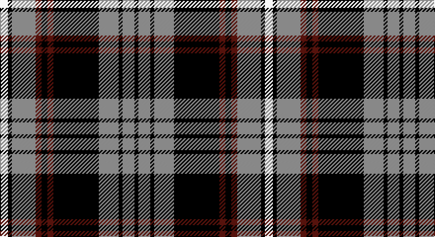 W/8 K4 O24 DR6 K6 DR6 K46 O20 K4 O12 K/4 tartan