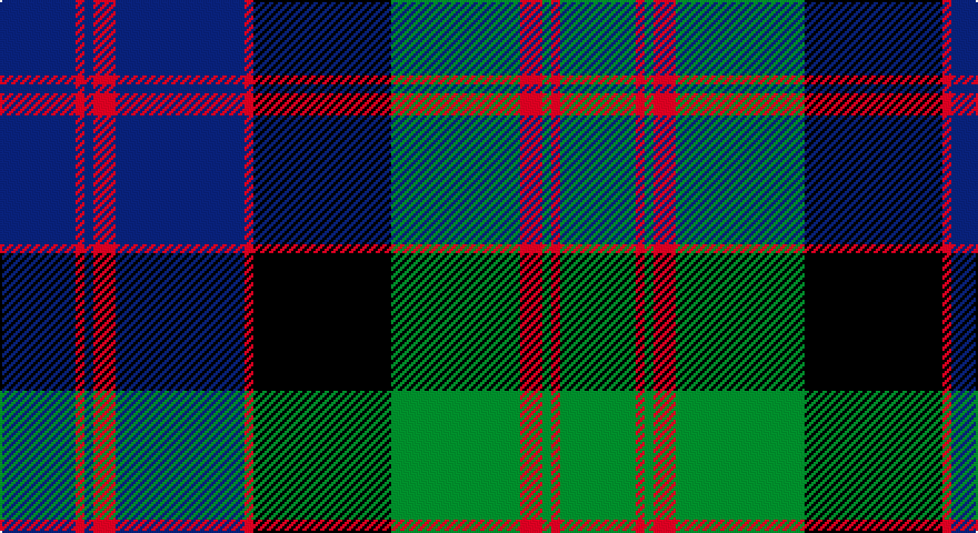 DB/34 R4 DB4 R10 DB58 R4 K62 G58 R10 G4 R4 G/34 tartan