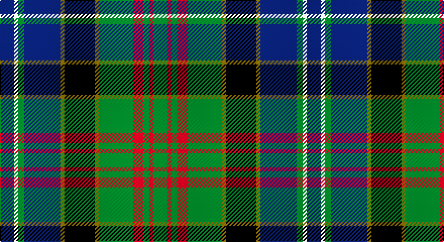 DB/14 W4 G6 DB36 Y4 K30 Y4 G34 R10 G6 R4 G/14 tartan