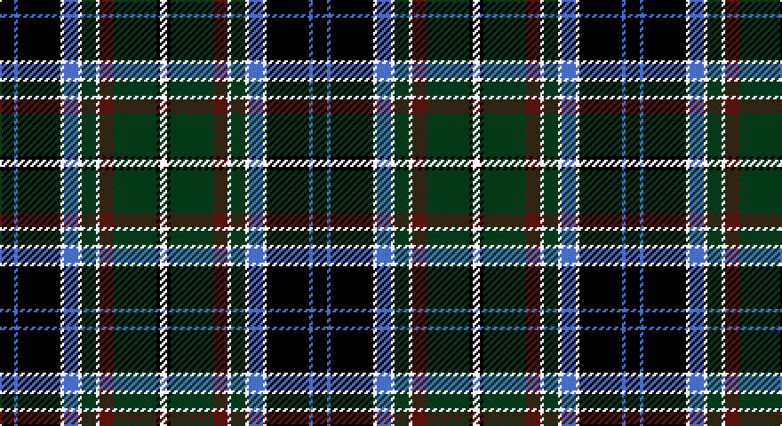 K/8 B2 K24 W2 B8 W2 DG8 W2 DR8 DG24 K2 W/4 tartan