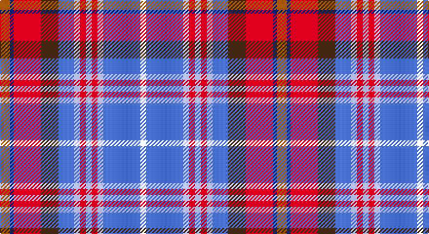 O/10 DB4 R28 DO18 B16 LB6 R6 LB6 R6 LB6 B38 W/6 tartan