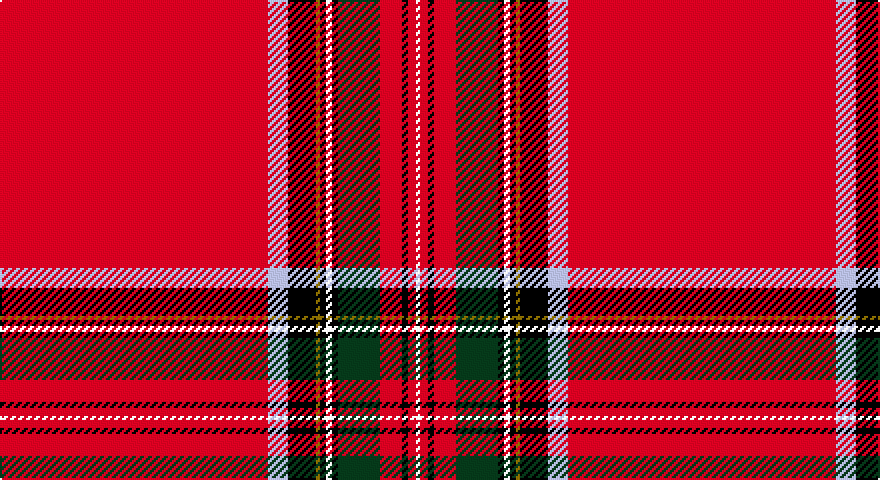 R/134 LB10 K14 Y2 K3 W3 K3 DG21 R11 K3 R4 W/2 tartan